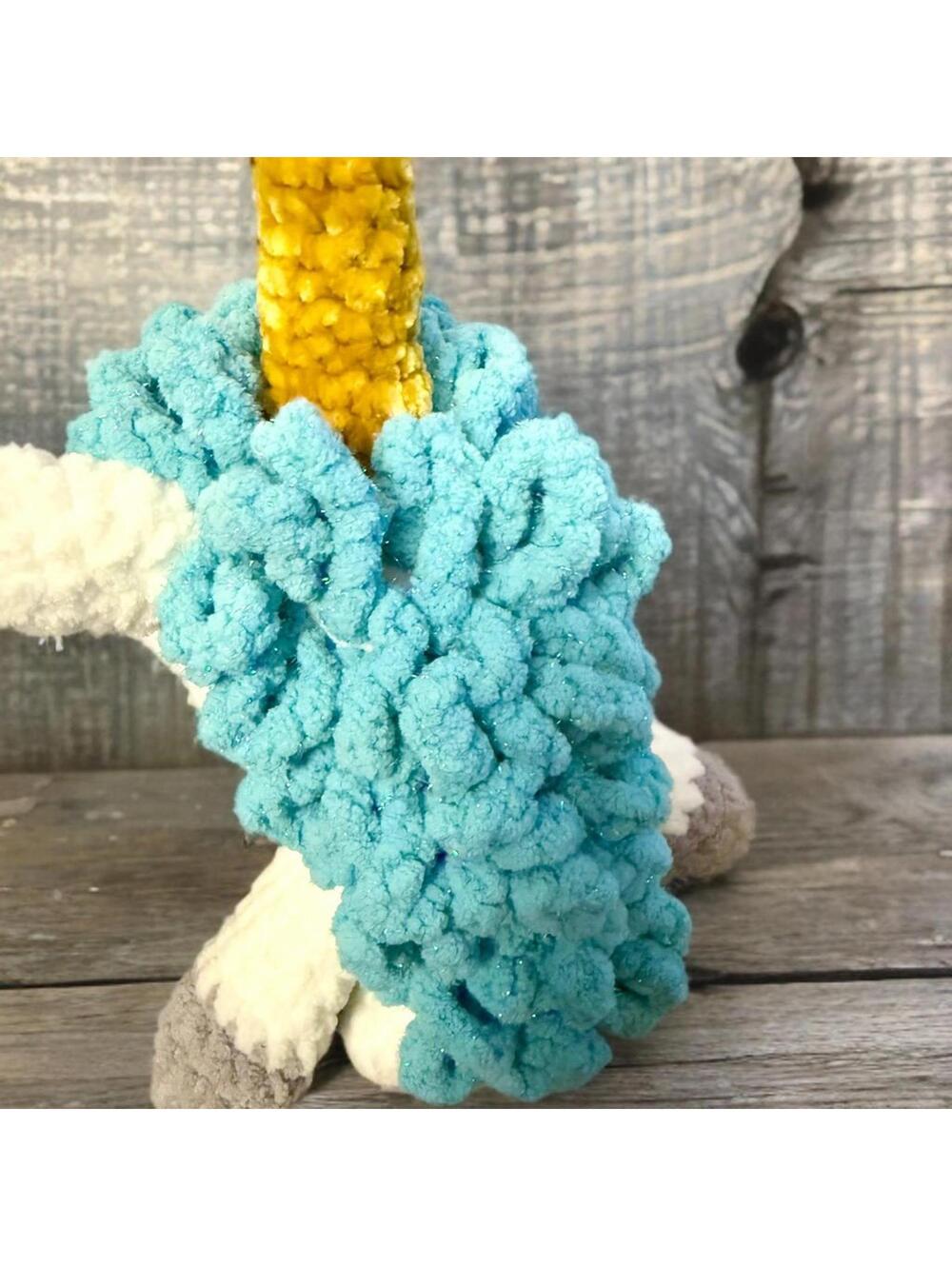 Handmade Unicorse From Bluey, Puppet Unicorn Crochet 10” - Picture 5 of 6